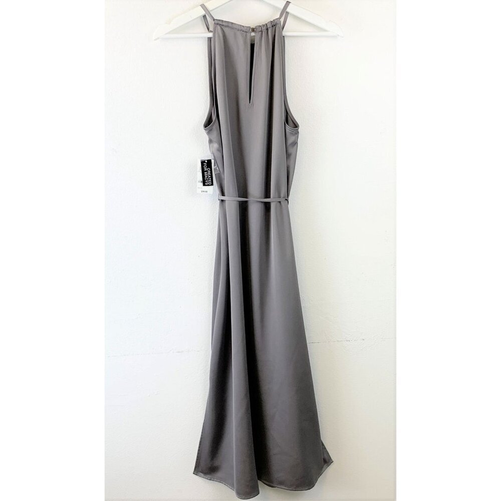 NWT INC International Concepts Satin Crepe Halter-Neck Midi Dress Size 8 - Picture 4 of 11